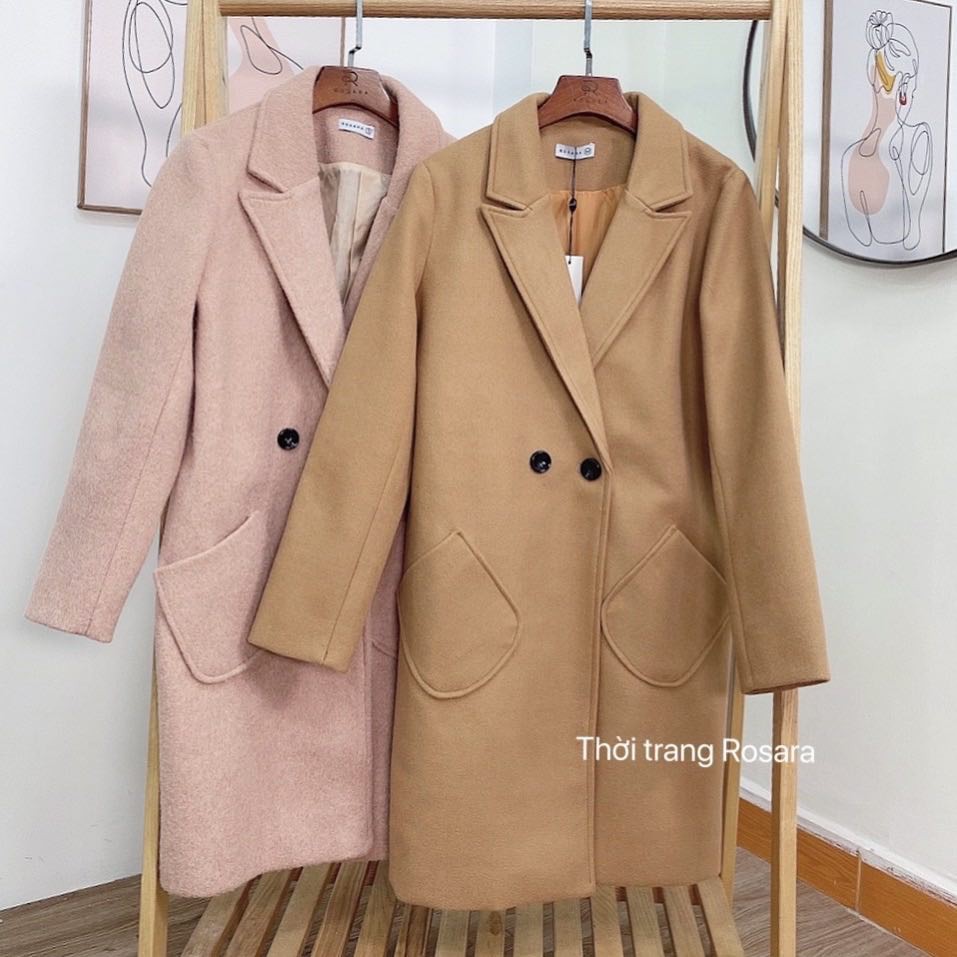 Áo khoác dạ thời trang nữ dáng dài basic Rosara KH5 | BigBuy360 - bigbuy360.vn