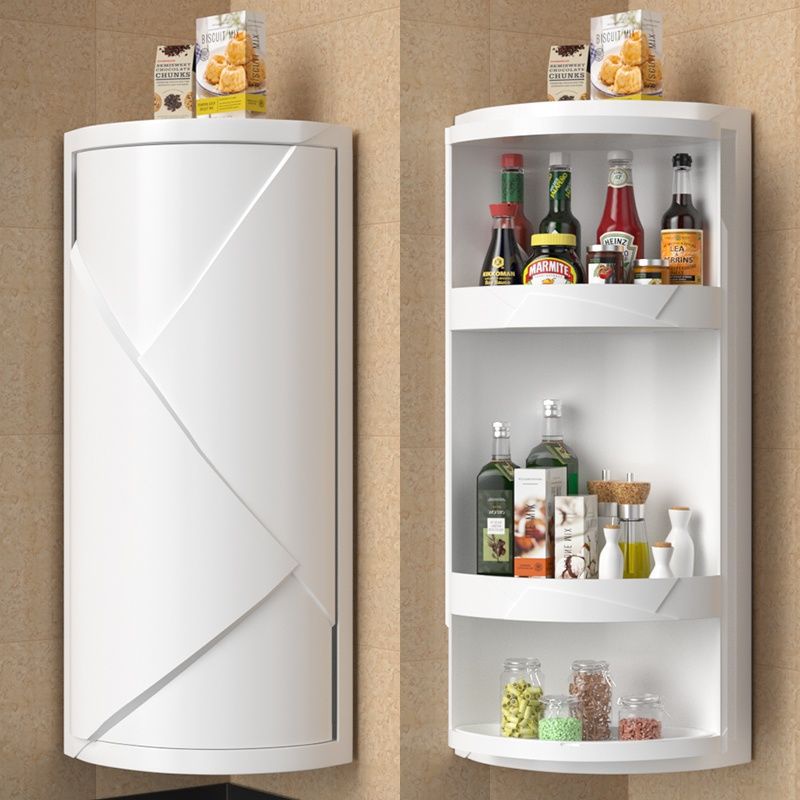 Giá bếp xoay tủ đựng đồ gia vị treo tường trên mặt bàn góc tủ kệ đựng đồ hình tam giác nhiều lớp