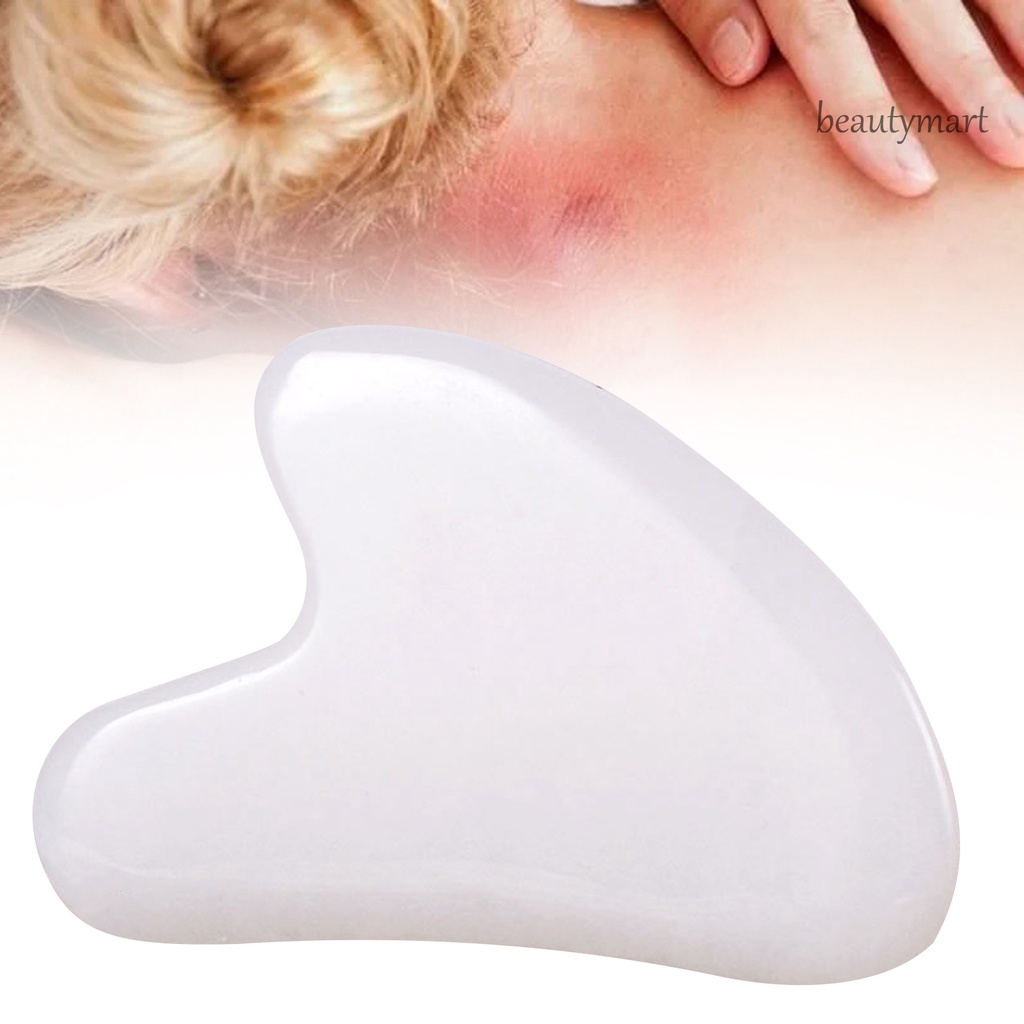 QTM_Guasha Board Heart-Shaped Lift Skin Synthetic Body Massage White Scraper Board for Face