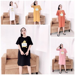 ĐẦM SUÔNG NỮ COTTON 100% MEOW - POOH