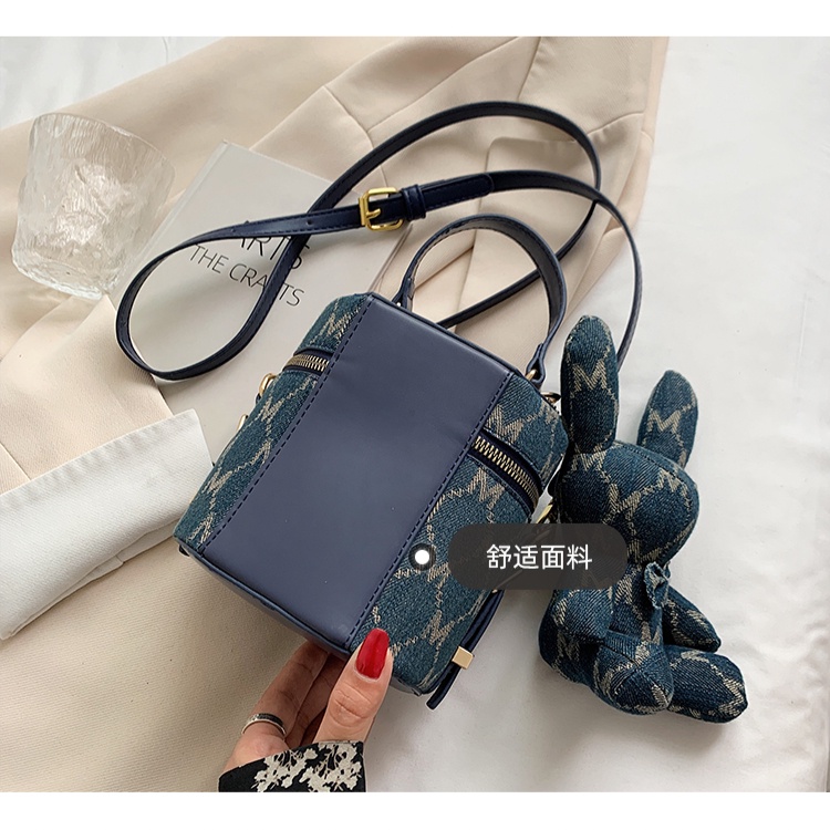 Túi Đeo Chéo Vai Hình Trụ Vải Canvas Mini Thời Trang Mùa Hè