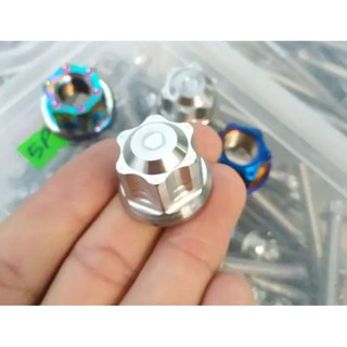 {Fee ship - Hàng có sẵn } Ốc Salaya 6ly, 8ly, 10ly, 12ly - Màu xanhtian, Inox , ốc kiểu xe máy