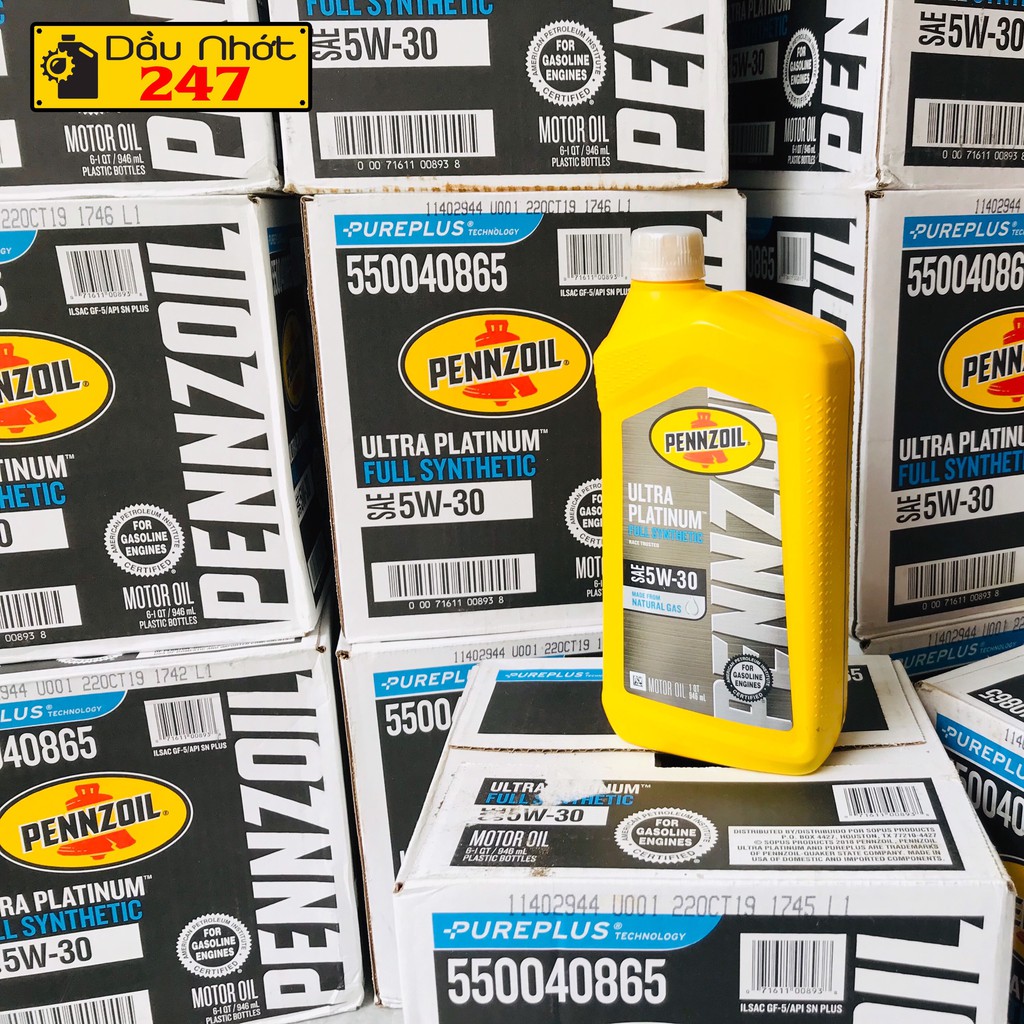 (Bán sỉ) Thùng nhớt Pennzoil Ultra Platinum 5w30 946ml x 6 chai