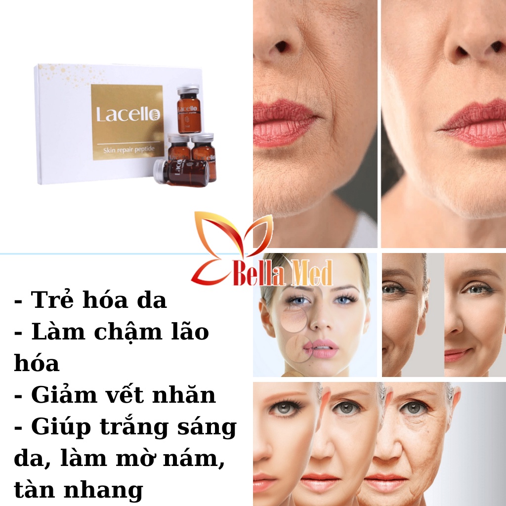 Tế Bào Gốc Lacello Skin Repair Peptide cải thiện nếp nhăn mạnh mẽ, làm chậm lão hóa Hàn Quốc 12 x 5 ml