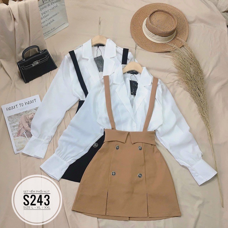 Bigsize Set yếm phối nút S243