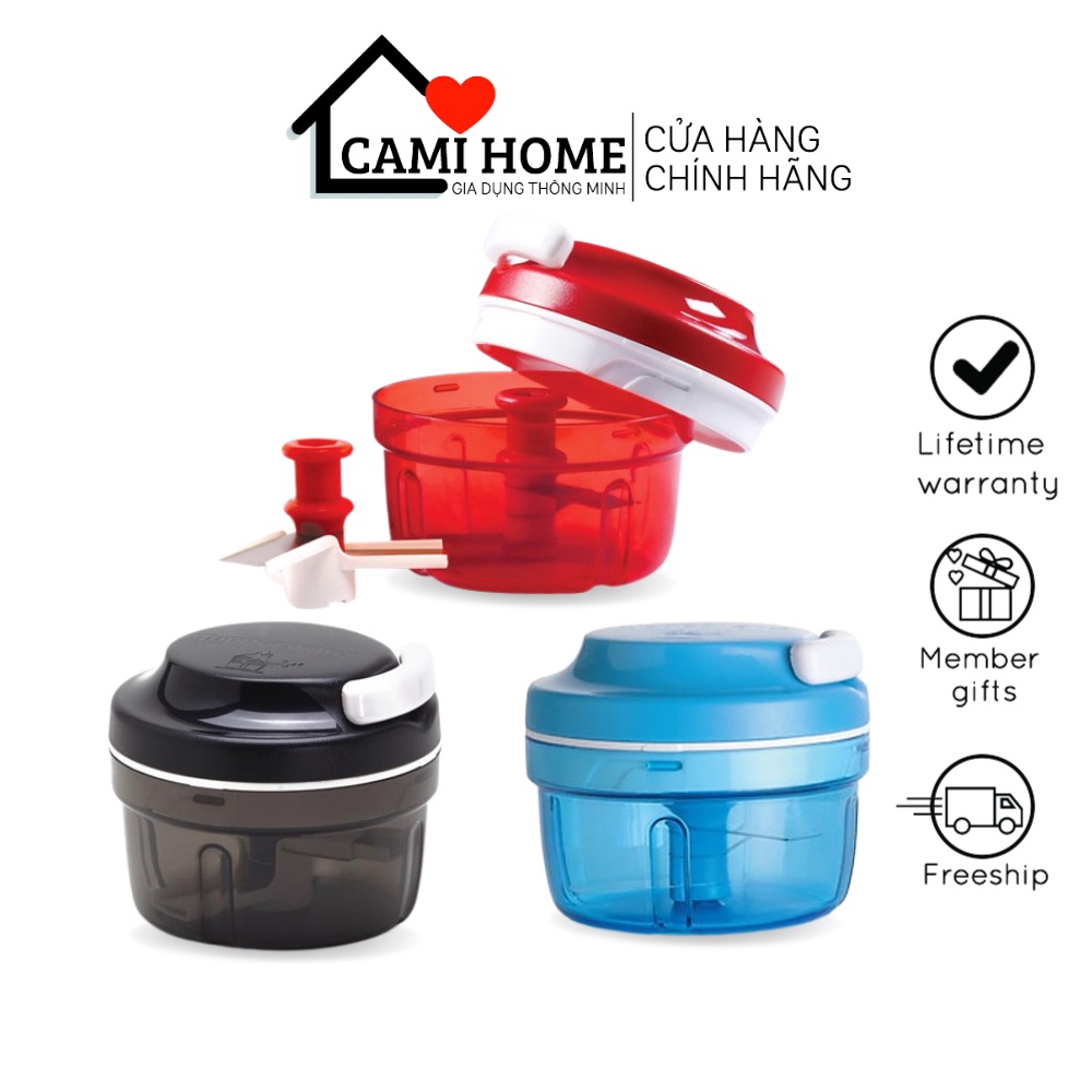 Máy xay cầm tay Turbo Chopper Tupperware, máy xay đa năng, không sử dụng điện, mang theo dễ dàng