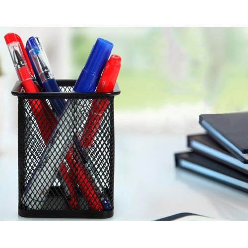 Cắm bút sắt vuông Guangbo màu Đen WZ5920