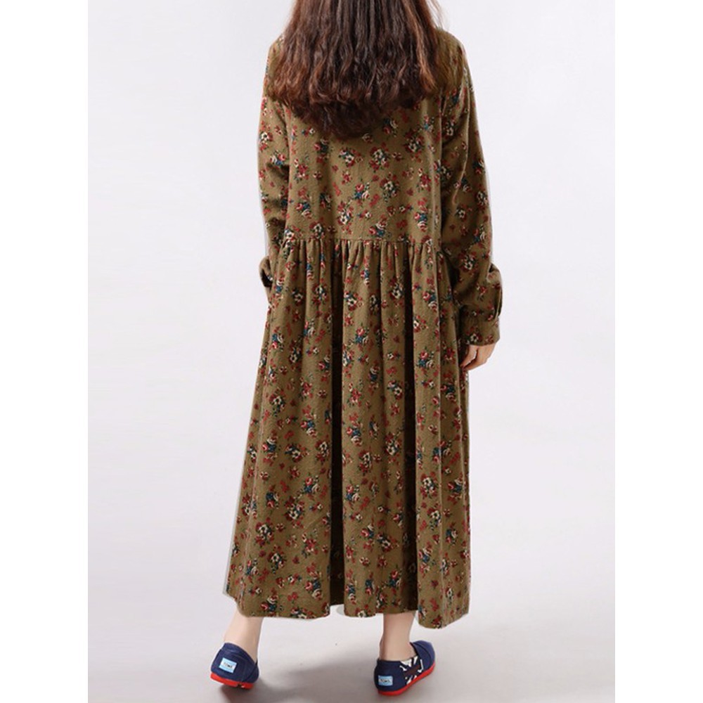 Đầm maxi in họa tiết hoa size lớn trang nhã xinh xắn dành cho nữ | BigBuy360 - bigbuy360.vn