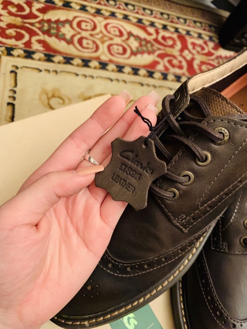 FULL BOX Giày Oxford Nam Giày da thật xuất khẩu Wingtip 1825 Clarks
