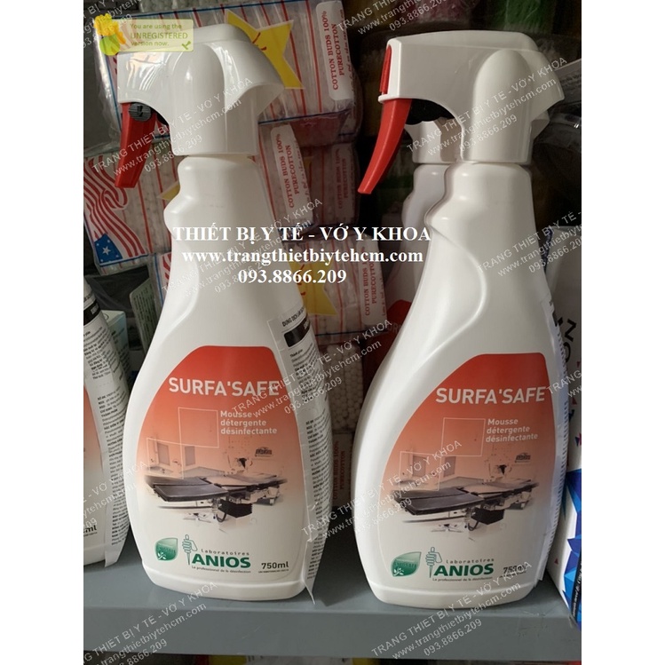 Surfa'safe - Dung dịch làm sạch và khử khuẩn các bề mặt 750ml