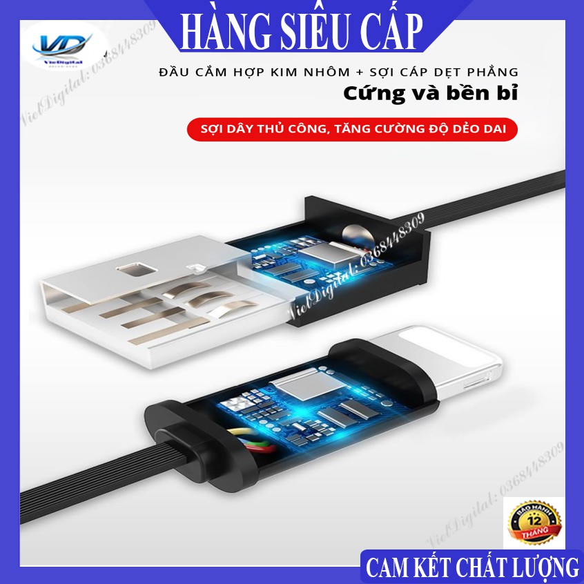 Cáp sạc Lightning IPHONE đa năng kéo dài dạng dây rút kéo 2 đầu, [Bảo hành 6 tháng, lỗi 1 đổi 1 trong 30 ngày]