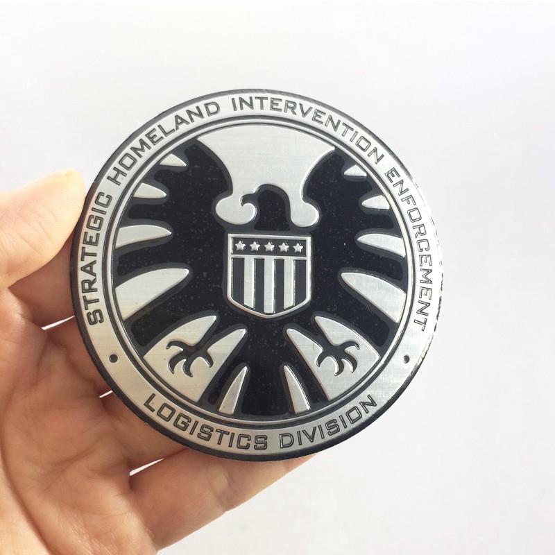 Sticker bằng nhôm hình logo avengers SHIELD S.H.I.E.L.D cho ô tô