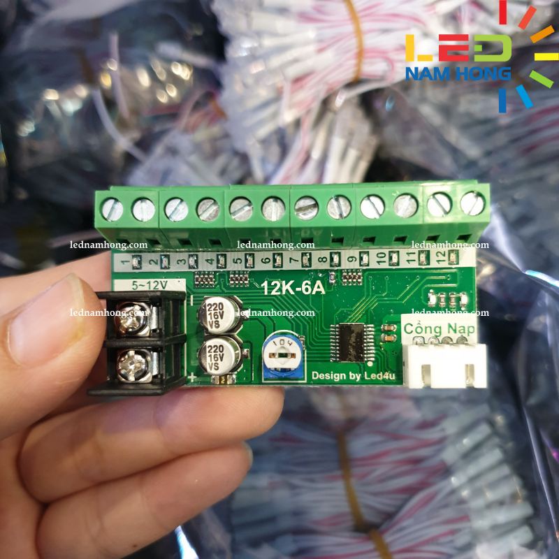 Mạch điều khiển led vẫy 12 kênh 6A led 4u