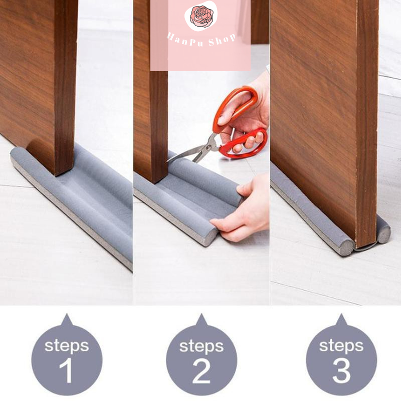 (Loại Dài 95Cm) Thanh Chặn Khe Cửa, Mút Chặn Khe Cửa Chống Thoát Hơi Lạnh, Cách Âm, Thanh Nẹp Xốp Chặn Khe Cửa