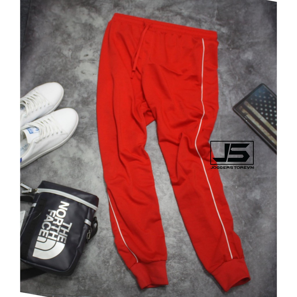 Quần Jogger Thun 1 Sọc Nhuyễn Trắng | BigBuy360 - bigbuy360.vn