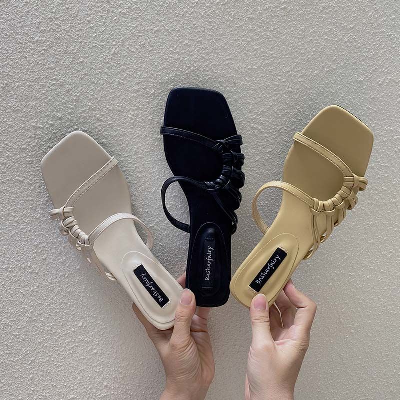 Sandal Mũi Vuông Thiết Kế Mới Thời Trang Mùa Hè Dành Cho Nữ