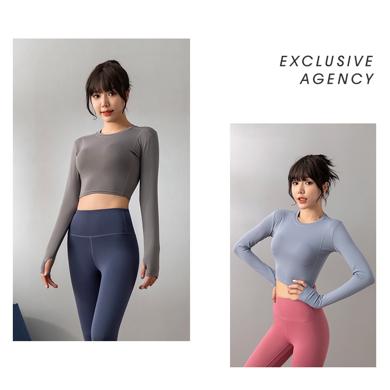 Bộ Áo Tay Dài Dài Thể Thao Tập Yoga Cho Nữ