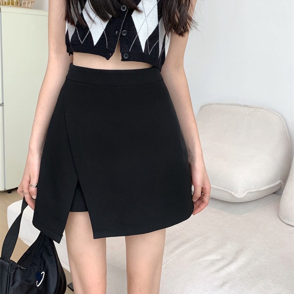 Chân Váy Chữ A Lưng Cao Xẻ Tà JL-DQ-20