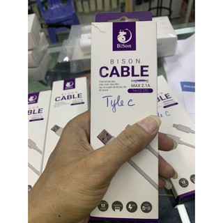 Cáp sạc nhanh Type C Bison, bảo hành 12 tháng