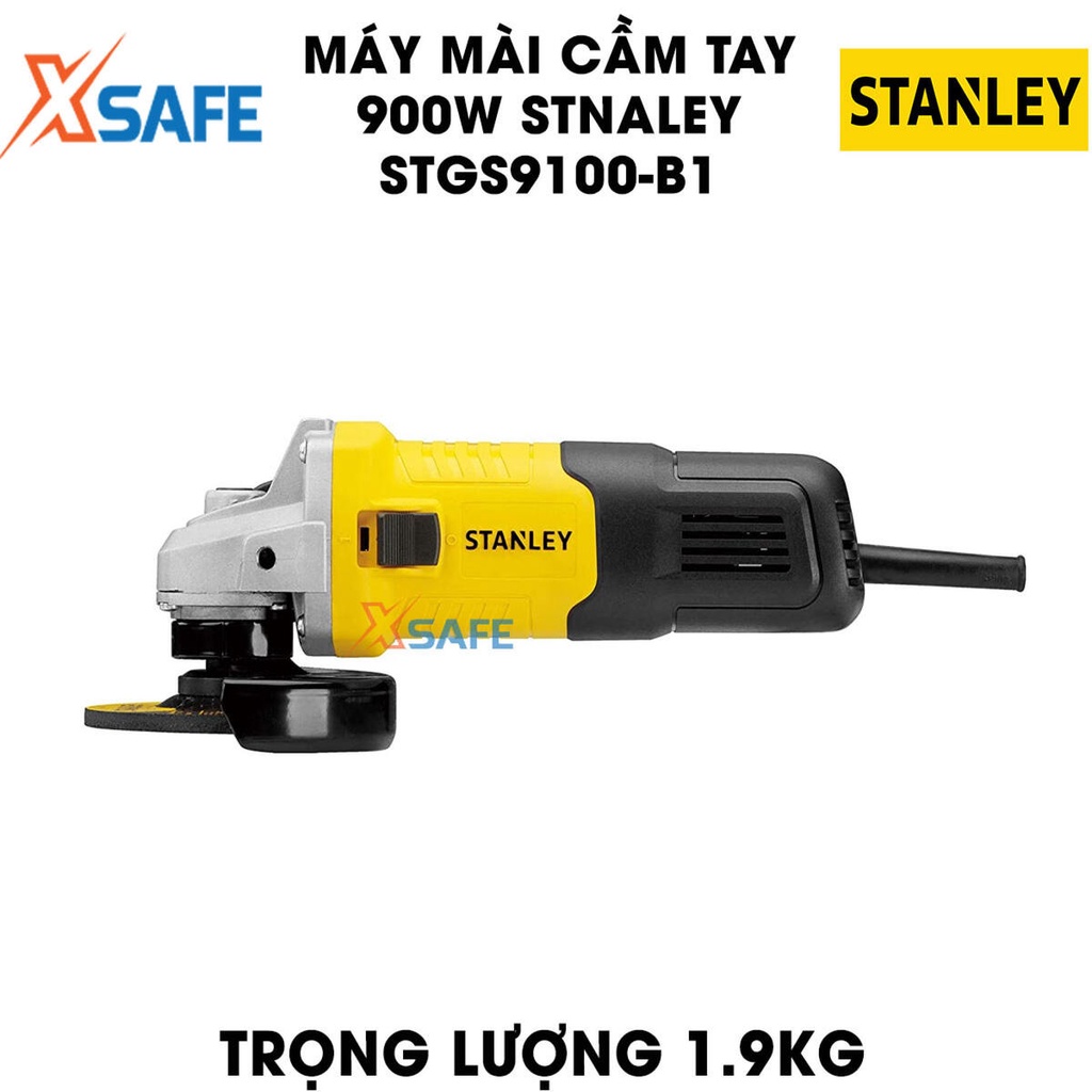 Máy mài góc STANLEY STGS9100-B1 900W Máy mài góc cầm tay tốc độ không tải 11000 vòng/phút, chất liệu hợp kim cứng cáp