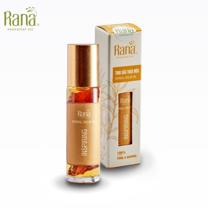 Dầu Lăn Thảo Dược GỪNG (Inspiring) RANA 10ml Giải pháp CHỐNG SAY TÀU XE, LÀM ẤM CƠ THỂ