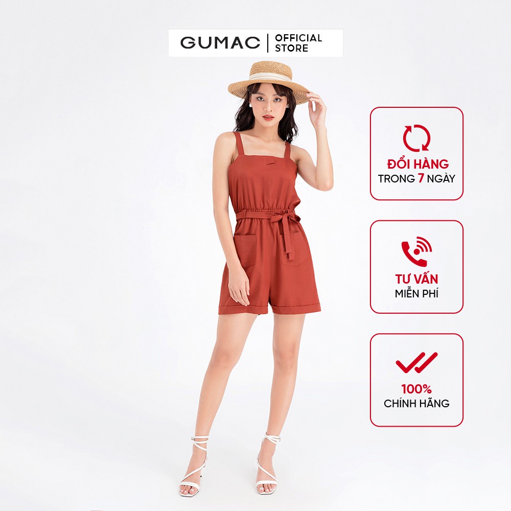 [Mã WABRGUM giảm 10% tối đa 30K đơn 99K] Jumpsuit 2 dây eo chun GUMAC DB697