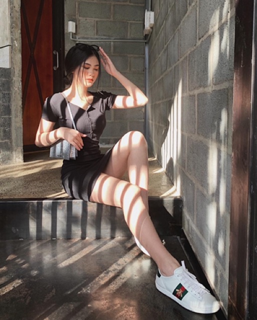 Đầm Thun Ôm Body cúc bấm siêu xinh về phục vụ cho khách đây ạ | BigBuy360 - bigbuy360.vn