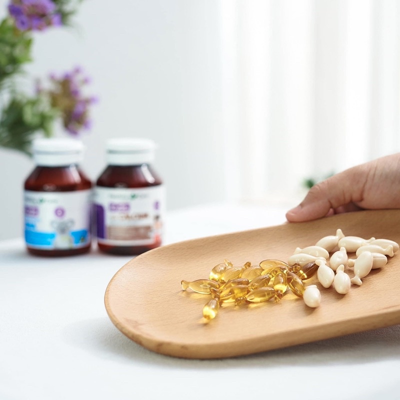 Combo Canxi Sữa/ DHA Chanh Healthy Care (60 Viên) Cho Bé Từ 4 Tháng  -  Úc