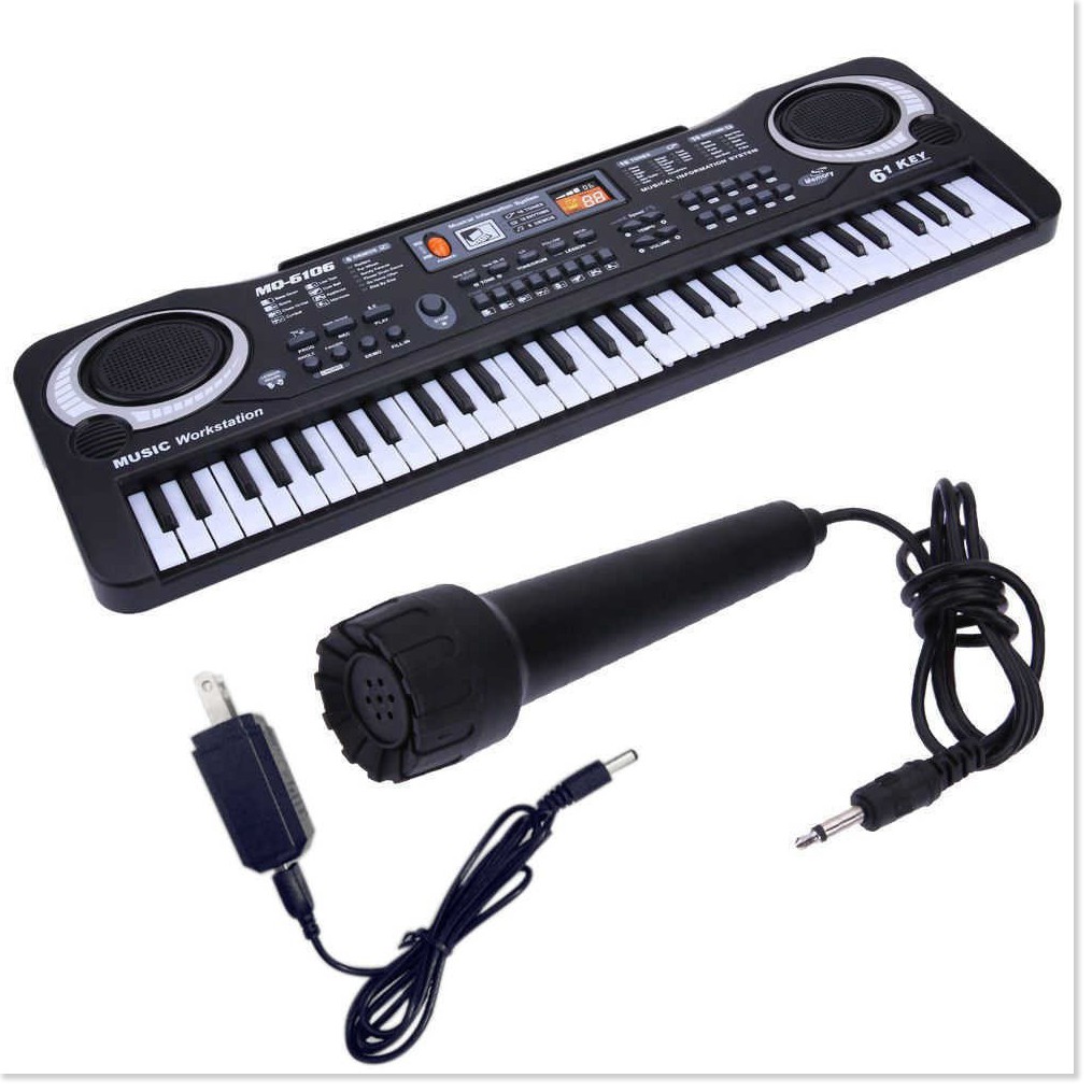 Đàn Piano Electronic Keyboard 61 Phím Kèm Mic Cho Bé