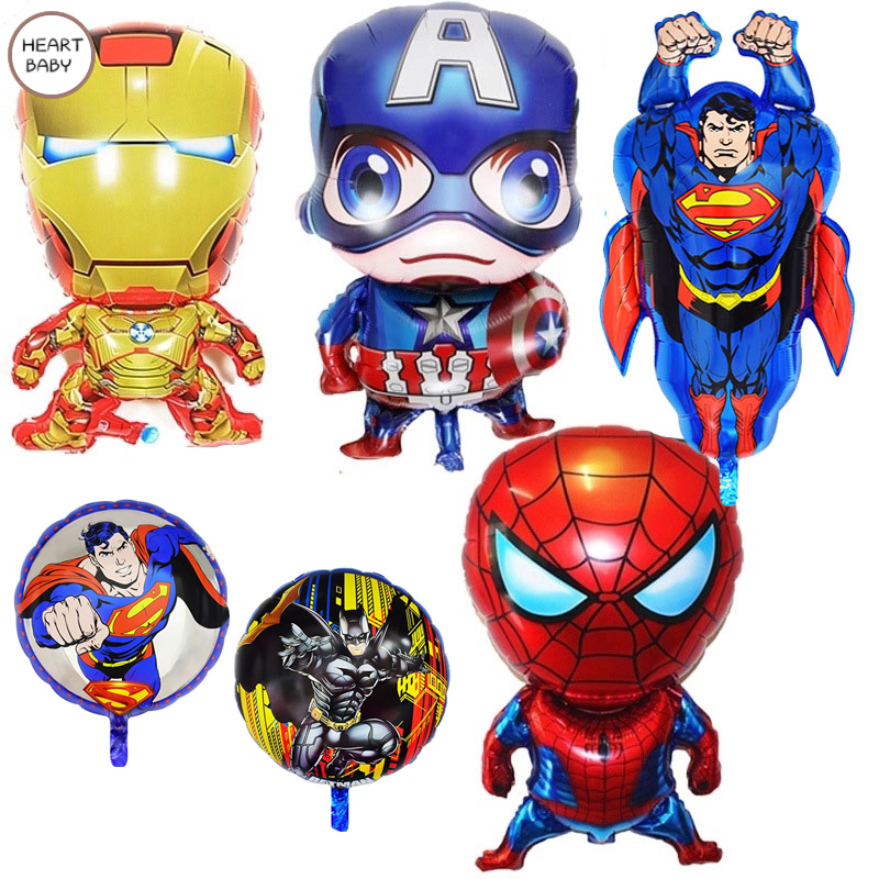 Bong bóng hình Avenger Iron Man / Captain America / Spiderman dùng cho trang trí tiệc dễ thương