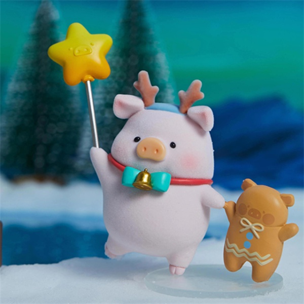 ★Hgtoys★Búp Bê Hình Chú Heo 52 Mắt Trang Trí Giáng Sinh