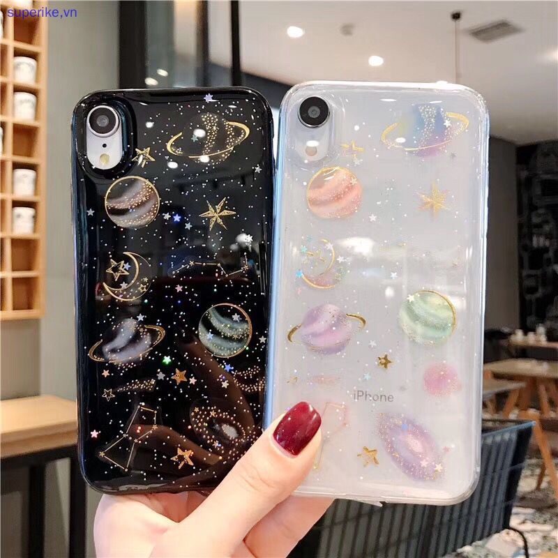 Ốp lưng trong suốt hoạ tiết vũ trụ dành cho điện thoại Apple iPhone 12 11 Pro Max 6 6s Plus 7 8 Plus | BigBuy360 - bigbuy360.vn