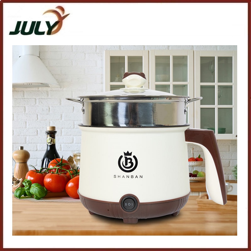 Nồi điện mini 2 tầng đa năng tặng kèm khay hấp, chống dính 1,8 lít cho 1-2 người ăn