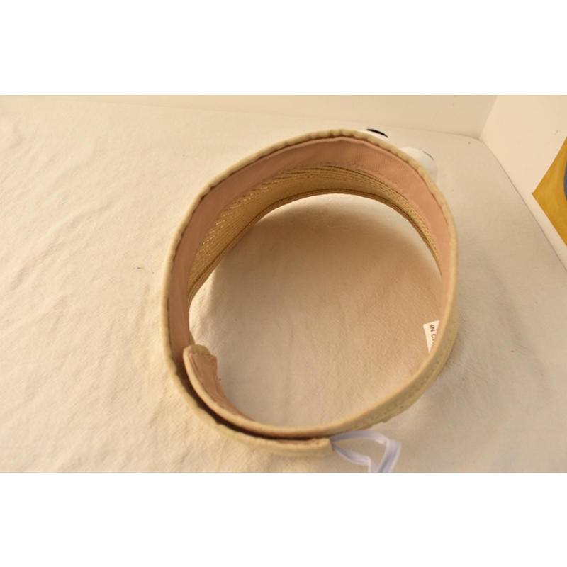 Nón Vành Che Nắng Hở Chóp Bằng Sợi Rơm Họa Tiết Đôi Mắt To Dễ Thương Thời Trang Mùa Hè Cho Bé