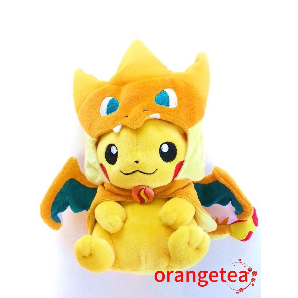 ✦ZWQPokemon Pikachu Avec Charizard chapeau Peluche rembourré Animal Poupée 22.9cm