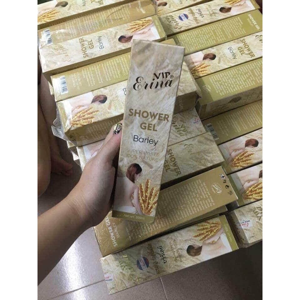 Sữa Tắm, Ủ Trắng Ngọc Trai Lúa Mạch VIP Erina Thái Lan 300ml