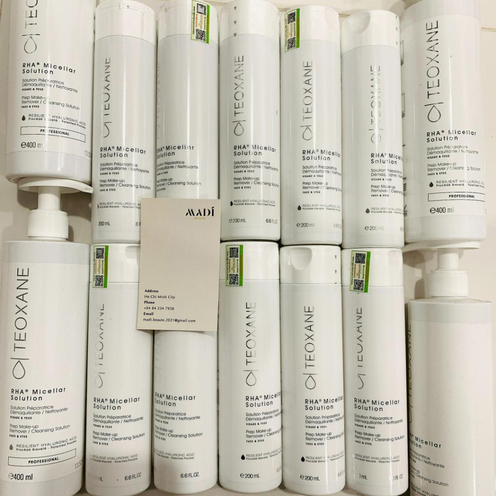 Nước Tẩy Trang 3 In 1, Sữa Rửa Mặt Chuyên Biệt, Teoxane RHA Micellar Solution 200ML, 400ML - Hàng Công Ty