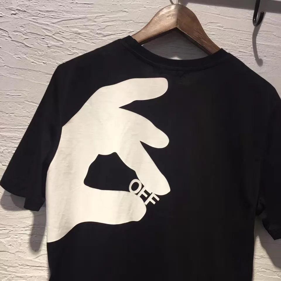 Áo thun oversize nam nữ off white Finger 2020 chất liệu vải tốt cotton M L XL màu đỏ Trumunisex