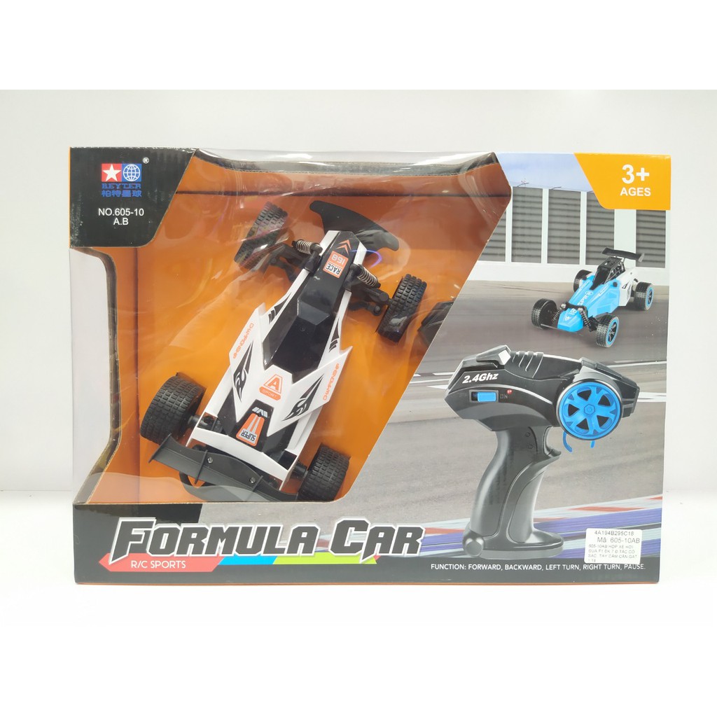 HỘP XE HƠI ĐUA F1 ĐIỀU KHIỂN 7 ĐỘNG TÁC CÓ SẠC, TAY CẦM CẦN GẠT 1:18
