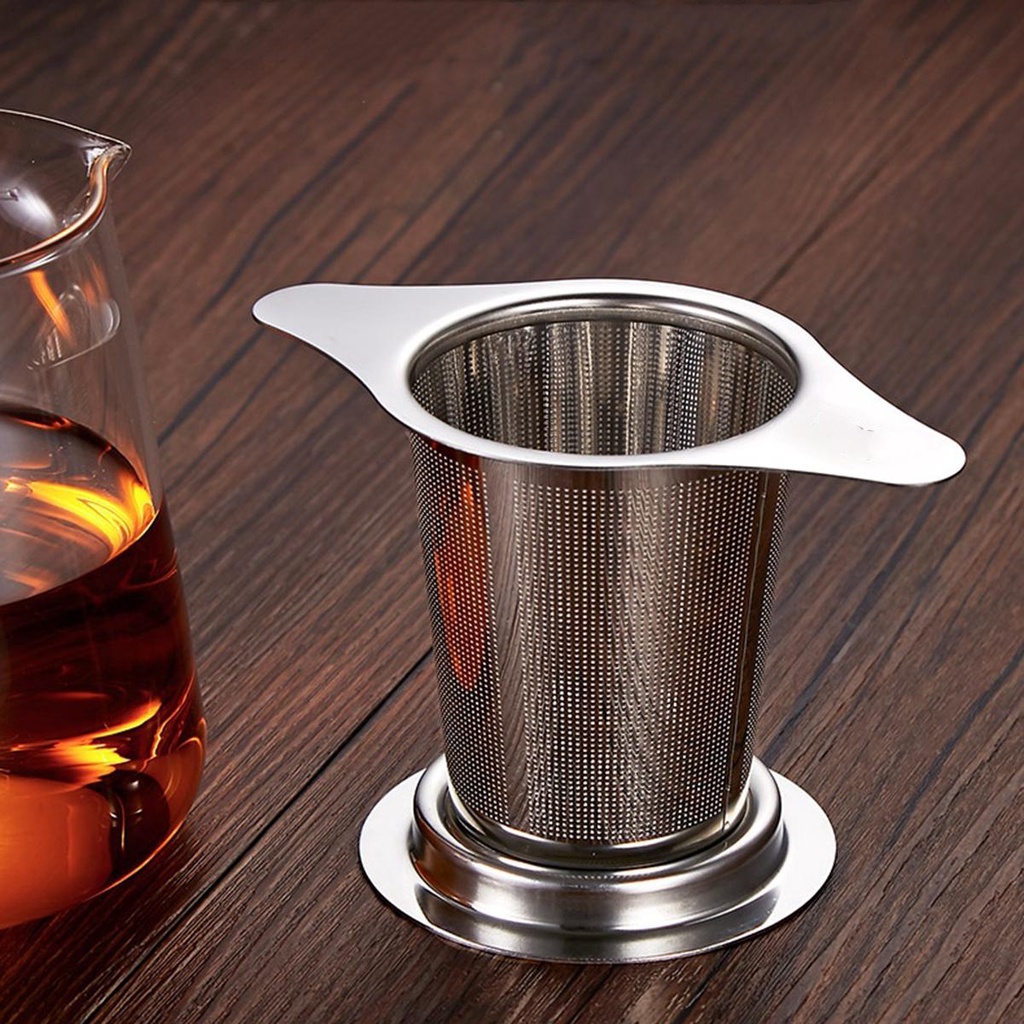 Dụng Cụ Lọc Trà Bằng Thép Không Gỉ Hai Tay Cầm Tiện Lợi
