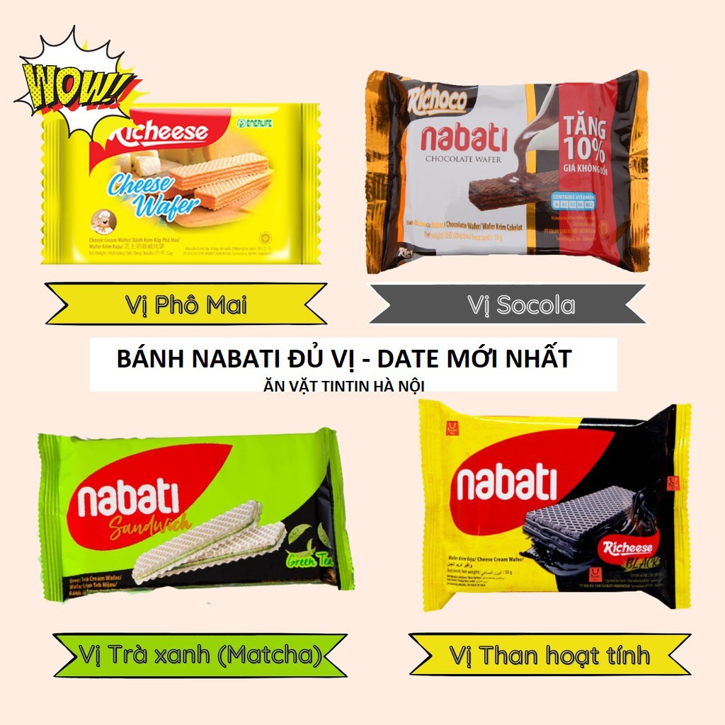 Bánh xốp dinh dưỡng Nabati 50gr đủ vị