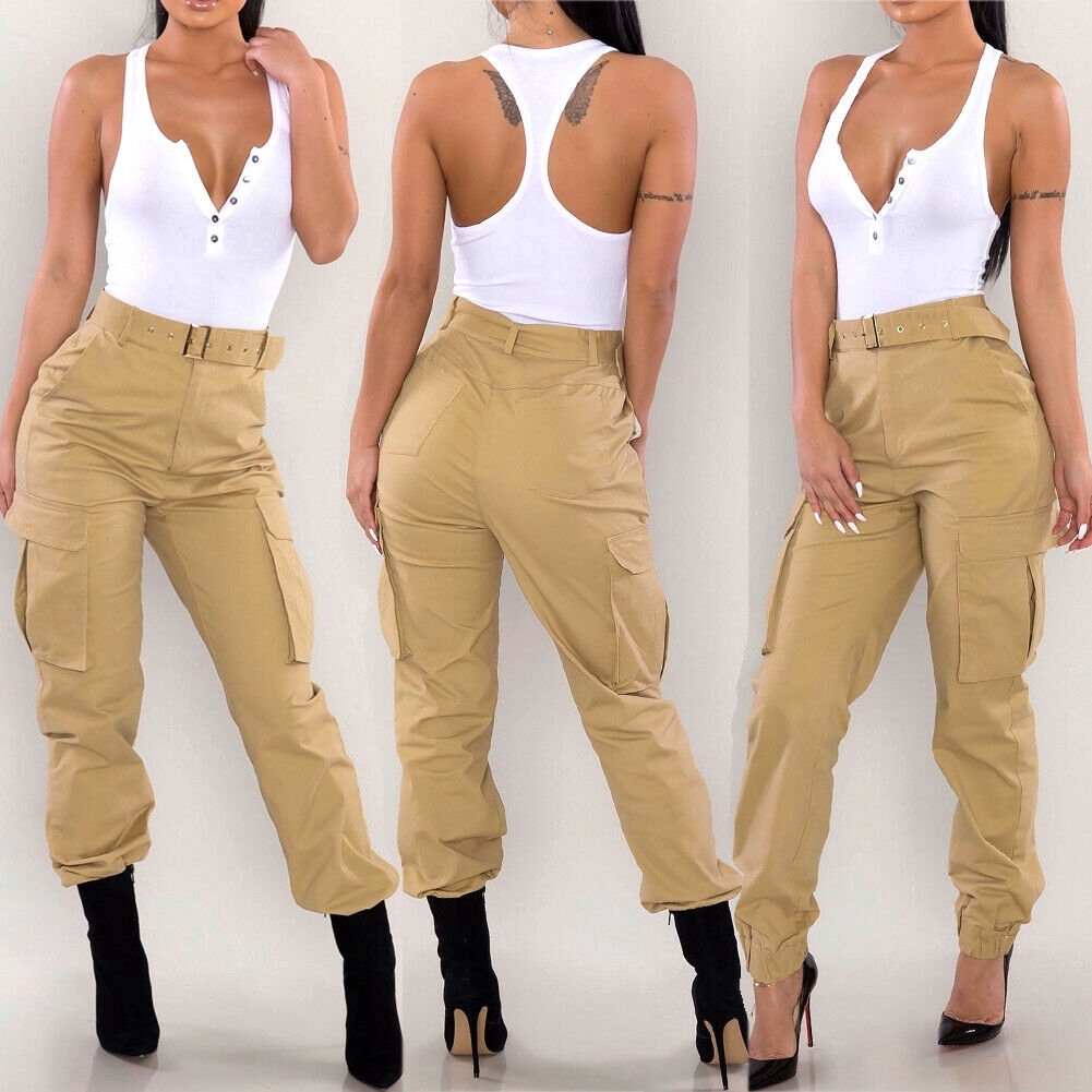 ✦LD-Womens Army Cargo Trousers Casual Pants Military Army Combat Jeans Sports Pants