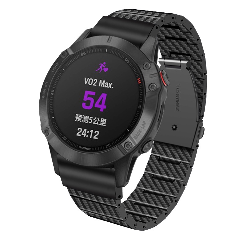 Dây Đeo Sợi Carbon 22mm 26mm Cho Đồng Hồ Thông Minh Garmin Fenix 7X 7 Solar / 6X 6 Pro 5 5X Plus 3 3HR / Epix