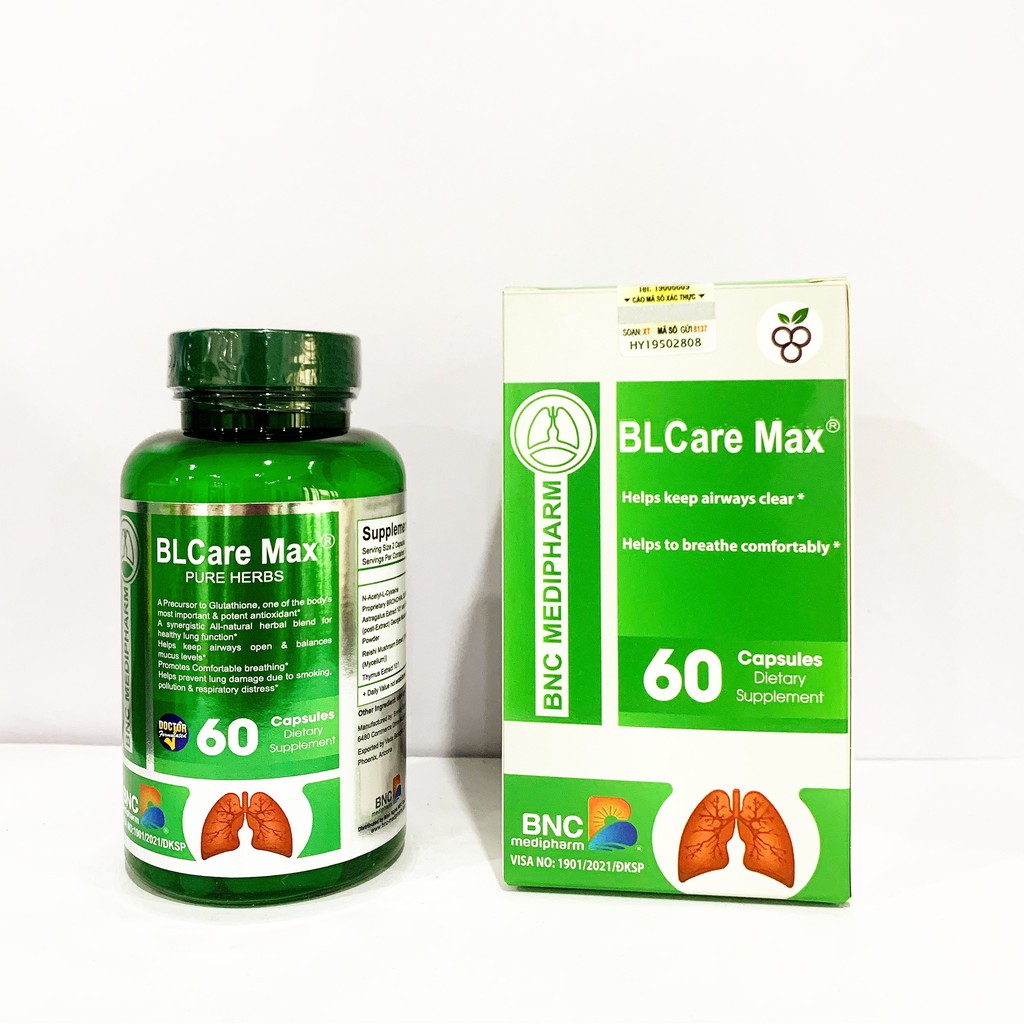 Viên bổ phổi BLCare Max nhập khẩu Mỹ Hỗ trợ các vấn đề về phổi hiệu quả