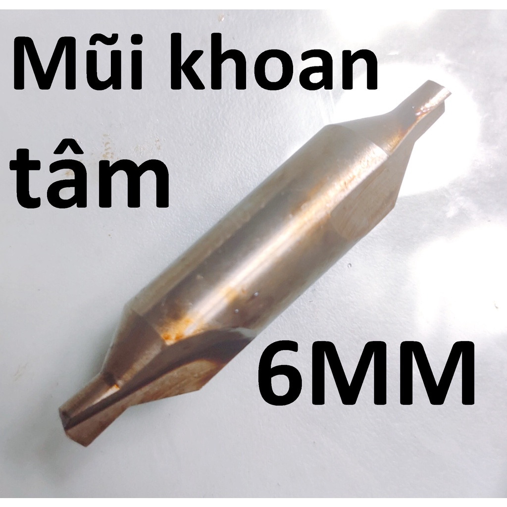 MŨI KHOAN TÂM 6mm, GÓC CÔN 60 ĐỘ