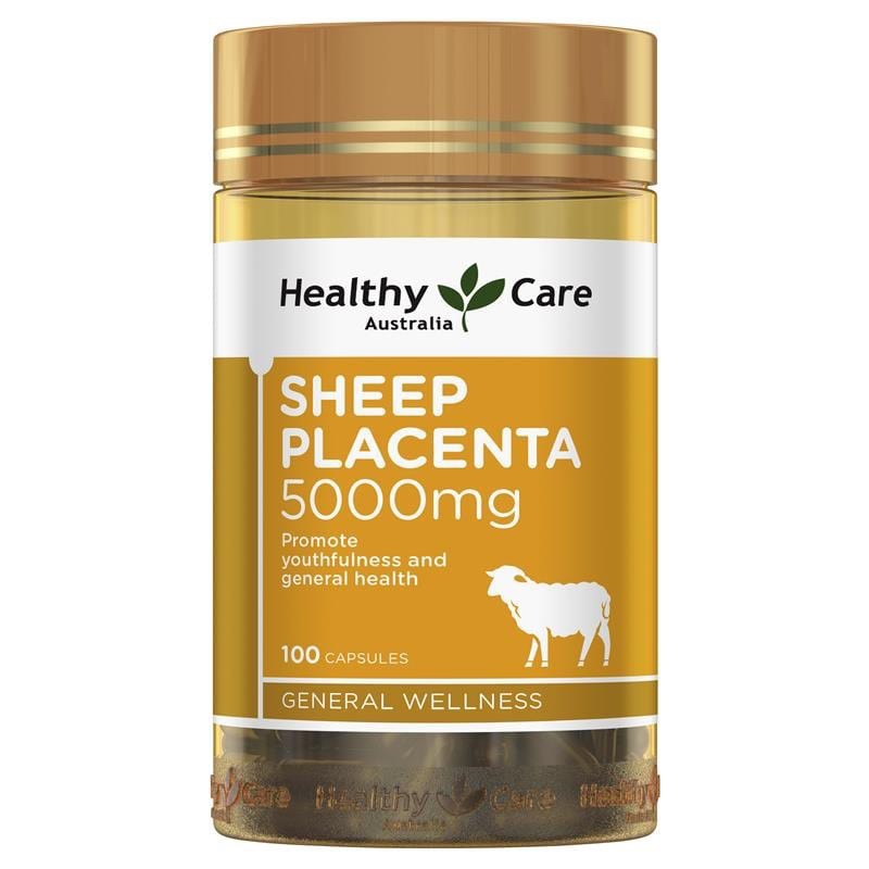 (8/23 Úc) Viên uống nhau thai cừu Healthy Care Sheep Placenta 5000mg 100 viên