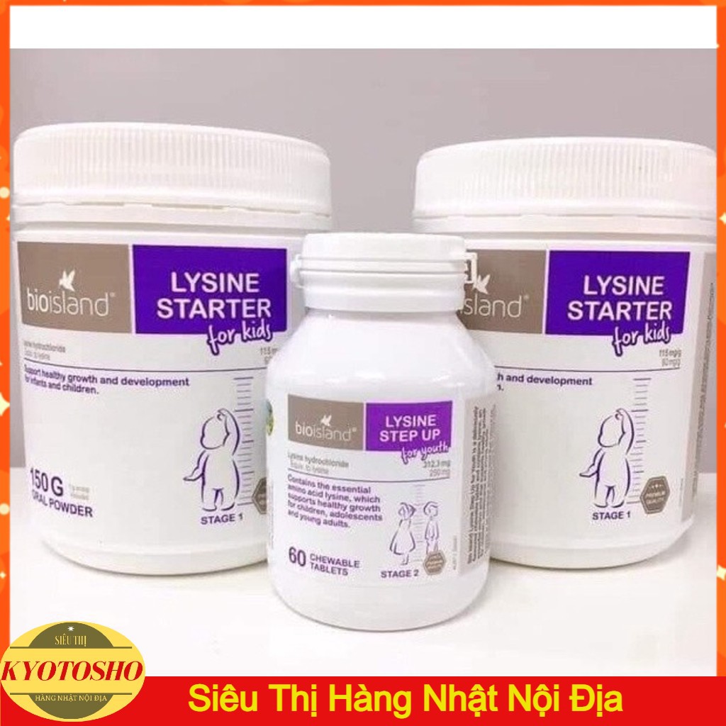 Bio Island Lysine  - Tăng Chiều Cao, Tăng Chuyển Hóa Cho Trẻ - Giúp Bé Ăn Ngon Hơn