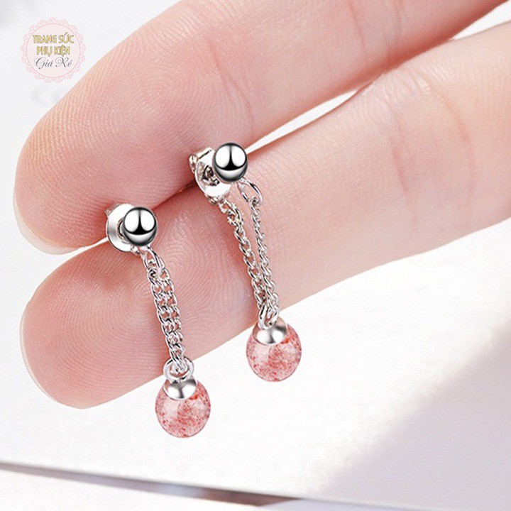 Hoa tai thời trang Hàn nhỏ xinh, bạc ý S925 - HT227