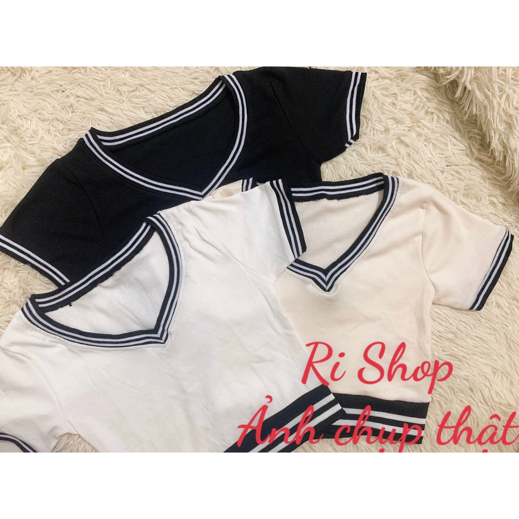 [CLIP THẬT] ÁO CROPTOP KIỂU CỔ TRÁI TIM ÔM BODY THUN GÂN [FREESHIP] hàng loại 1, form ôm body chuẩn