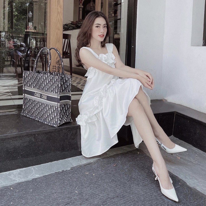 Sandal cao gót bóng hàng cao cấp fullbox hộp hoa